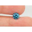 Loose Round Shape Diamond Real Fancy Blue Color 1.17 Carat I1 Certified Enhanced