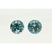 Round Shape Diamond Matching Pair Fancy Blue Color Loose Enhanced SI1 4.42 TCW