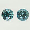 Round Shape Diamond Matching Pair Fancy Blue Color Loose Enhanced SI1 4.42 TCW
