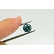 Loose Round Shaped Diamond 1.65 Carat Fancy Blue Color I1 Enhanced Natural For Ring
