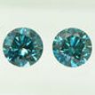 Round Diamond Pair Fancy Blue Color VS2/SI1 4.12 TCW