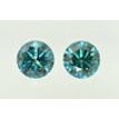 Round Diamond Pair Fancy Blue Color VS2/SI1 4.12 TCW