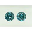 Round Diamond Pair Fancy Blue Color VS2/SI1 4.12 TCW
