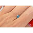 Oval Shape Diamond Fancy Blue Color 0.51 Carat SI1