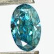 Oval Shape Diamond Fancy Blue Color 0.51 Carat SI1