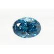 Oval Cut Diamond Fancy Blue Color 1.05 Carat SI1