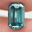 Loose Emerald Diamond Fancy Blue 1.53 Carat SI1