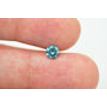 Round Shaped Diamond Fancy Blue Color Loose Real 0.53 Carat SI1 Natural Enhanced