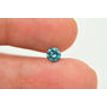 Round Shaped Diamond Fancy Blue Color Loose Real 0.53 Carat SI1 Natural Enhanced