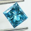 Princess Cut Diamond Blue Color 0.54 Carat SI1
