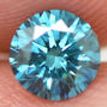 Blue Color Round Diamond 0.42 Carat SI1