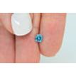 Blue Color Round Diamond 0.42 Carat SI1