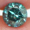 Loose Round Shape Diamond Fancy Blue 0.62 Carat SI1 Certified Enhanced