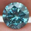 Loose Round Shaped Diamond Fancy Blue Enhanced I1 1.86 ct Certified For Wedding