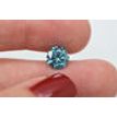 Loose Round Shaped Diamond Fancy Blue Enhanced I1 1.86 ct Certified For Wedding