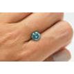 1.81 Carat Diamond Fancy Blue Color Round Shaped Loose I1 Certified Enhanced 7.48X7.42 MM For Wedding Ring