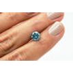 1.81 Carat Diamond Fancy Blue Color Round Shaped Loose I1 Certified Enhanced 7.48X7.42 MM For Wedding Ring