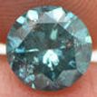 1.81 Carat Diamond Fancy Blue Color Round Shaped Loose I1 Certified Enhanced 7.48X7.42 MM For Wedding Ring