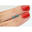 Round Shape Diamond Pair Fancy Blue Color 0.59 TCW VS1/2