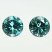 Round Shape Diamond Pair Fancy Blue Color 0.59 TCW VS1/2