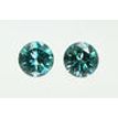 Round Shape Diamond Pair Fancy Blue Color 0.59 TCW VS1/2