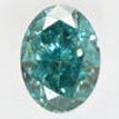 Oval Diamond Fancy Blue Color 0.51 Carat SI1 IGI Certificate