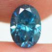 Loose Blue Oval Diamond 1 Carat SI2