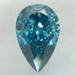 Pear Shape Diamond Fancy Blue Color SI2 1.08 Carat IGI Certified