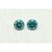 Loose Matching Pair Blue Round Diamonds 1.18 TCW SI2/3