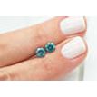 Loose Matching Pair Blue Round Diamonds 1.18 TCW SI2/3