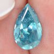 Pear Shape Diamond Fancy Blue Color 3.12 Carat I1
