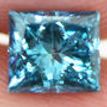 Princess Cut Diamond Blue Color 0.54 Carat SI1