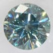 Round Shape Diamond Fancy Blue Color 0.32 Carat SI2 IGI Certificate