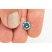 1.81 Carat Diamond Fancy Blue Color Round Shaped Loose I1 Certified Enhanced 7.48X7.42 MM For Wedding Ring
