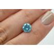 Blue Diamond Round Shaped Loose Fancy Color Real Natural Enhanced SI2 2.12 Cara