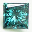 Loose Princess Shaped Blue Diamond 1/2 Carat VS1