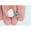 Round Cut Diamond Fancy Blue Color 3.12 Carat SI2