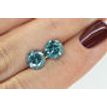 Round Diamond Pair Fancy Blue Color VS2/SI1 4.12 TCW