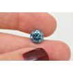 Loose Blue Diamond Natural Enhanced Fancy Round Shaped 2.50 Carat I1 For Ring