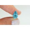 Pear Shape Diamond Fancy Blue Color 3.12 Carat I1