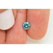 Fancy Blue Round Cut Loose Real Diamond 0.63 Carat SI1