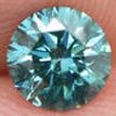 Round Shape Fancy Blue Loose Diamond 0.73 Carat SI1