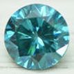 Fancy Blue Round Diamond 0.73 Carat VS2 5.66X5.62MM