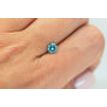 Fancy Blue Round Diamond 0.73 Carat VS2 5.66X5.62MM