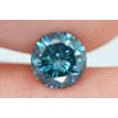 Round Shape Diamond Fancy Blue Color Loose Real SI2 Enhanced Polished 0.68 Carat