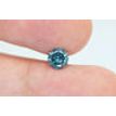 Round Shape Diamond Fancy Blue Color Loose Real SI2 Enhanced Polished 0.68 Carat