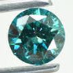 Loose Round Shape Diamond Fancy Blue Color SI1 Certified Enhanced 0.72 Carat