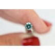 Loose Round Shape Diamond Fancy Blue Color SI1 Certified Enhanced 0.72 Carat