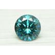 Loose Round Shape Diamond Fancy Blue Color SI1 Certified Enhanced 0.72 Carat