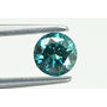 Loose Round Shape Diamond Fancy Blue Color SI1 Certified Enhanced 0.72 Carat